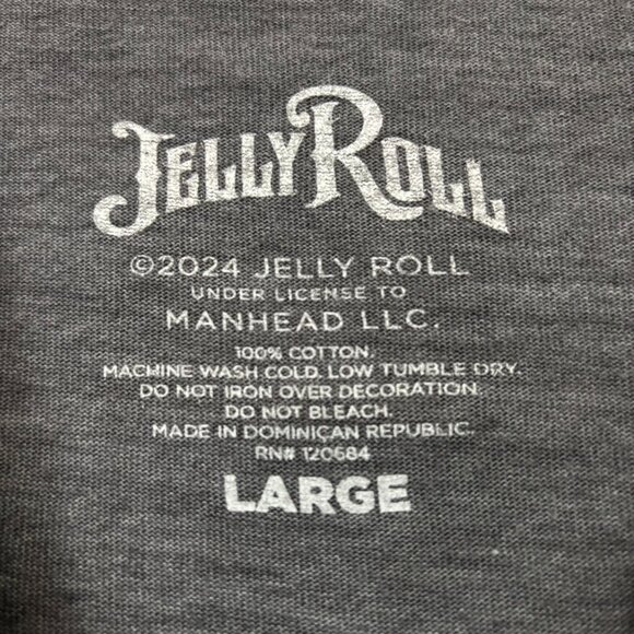 Jelly Roll Beautifully Broken Smashed Crown Country Tee L - Picture 4 of 4